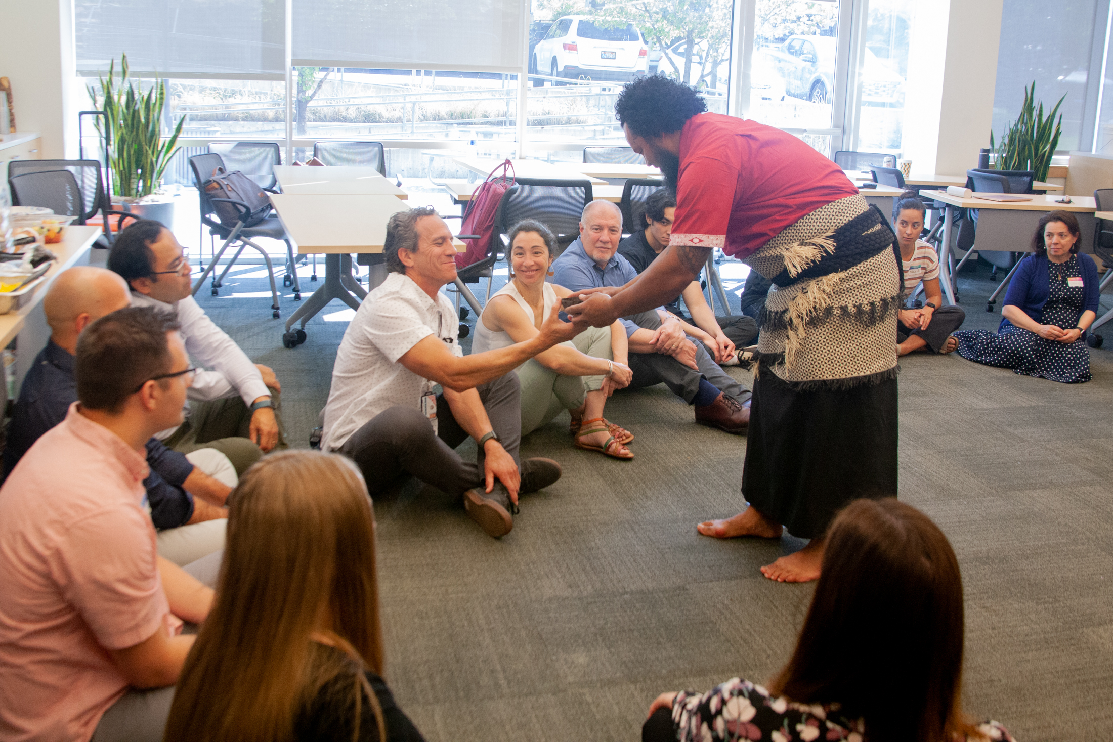 A traditional kava ceremony during the program’s summer kickoff event