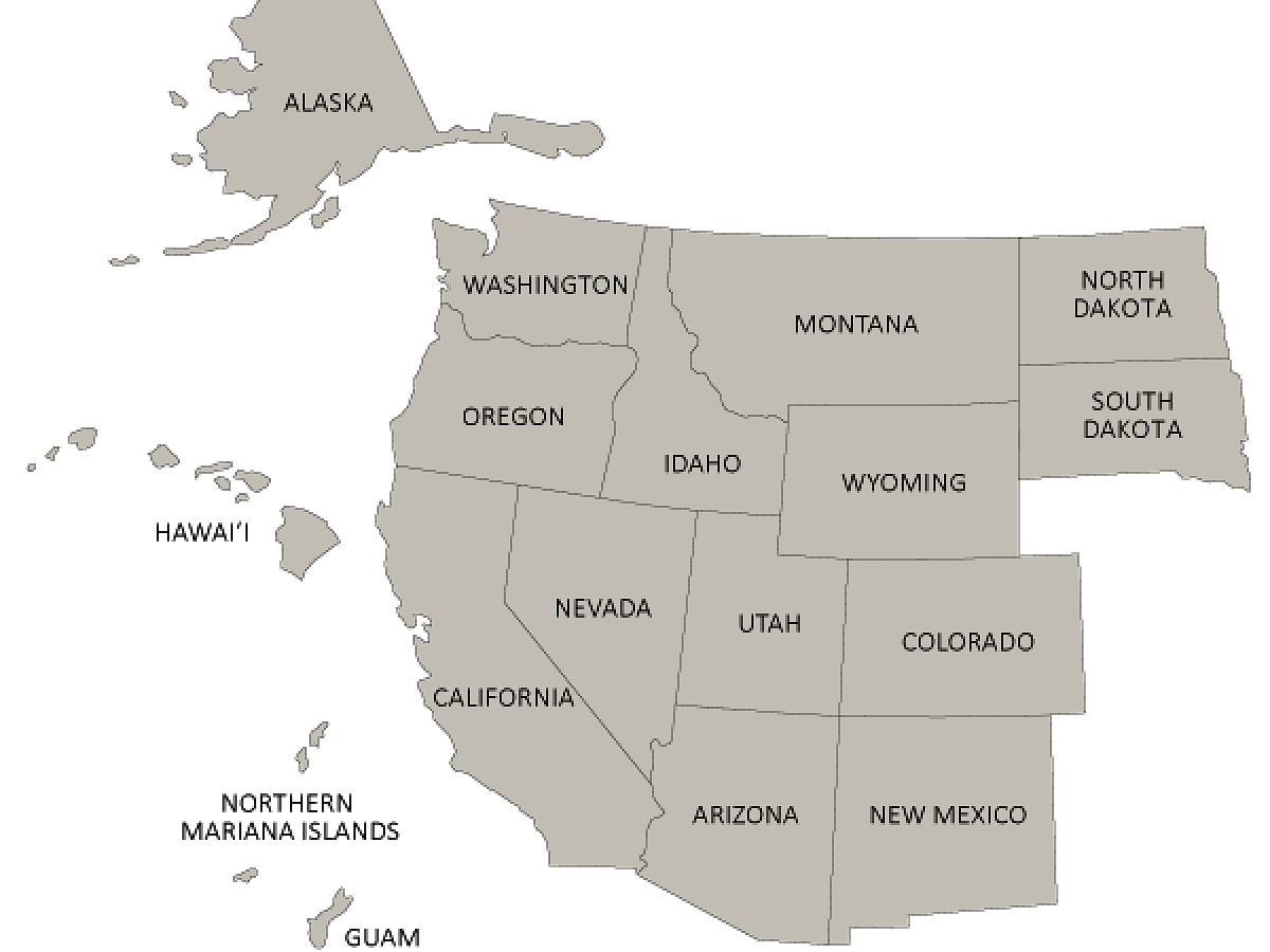 Western Regional Graduate Program State List