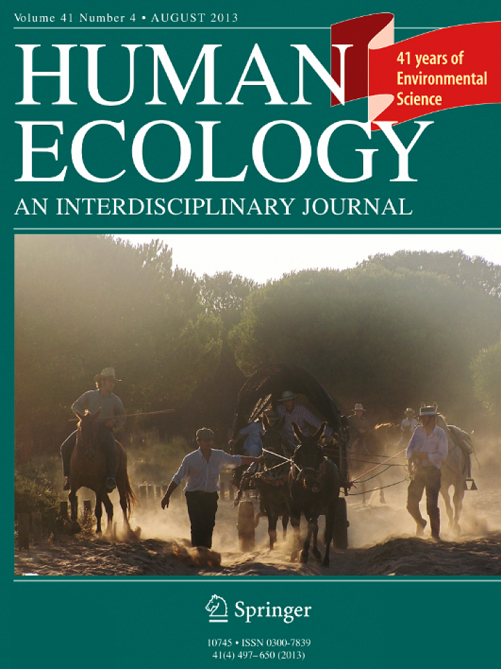Human Ecology: An Interdisciplinary Journal Cover