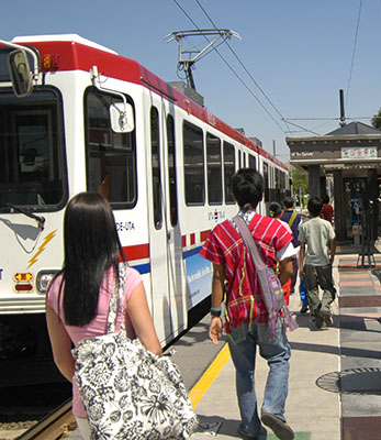 Karen man at light rail station