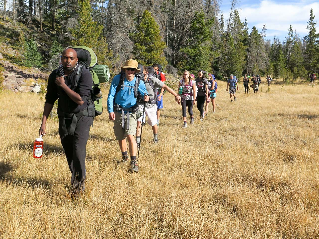 Parks, Recreation, & Tourism students hiking