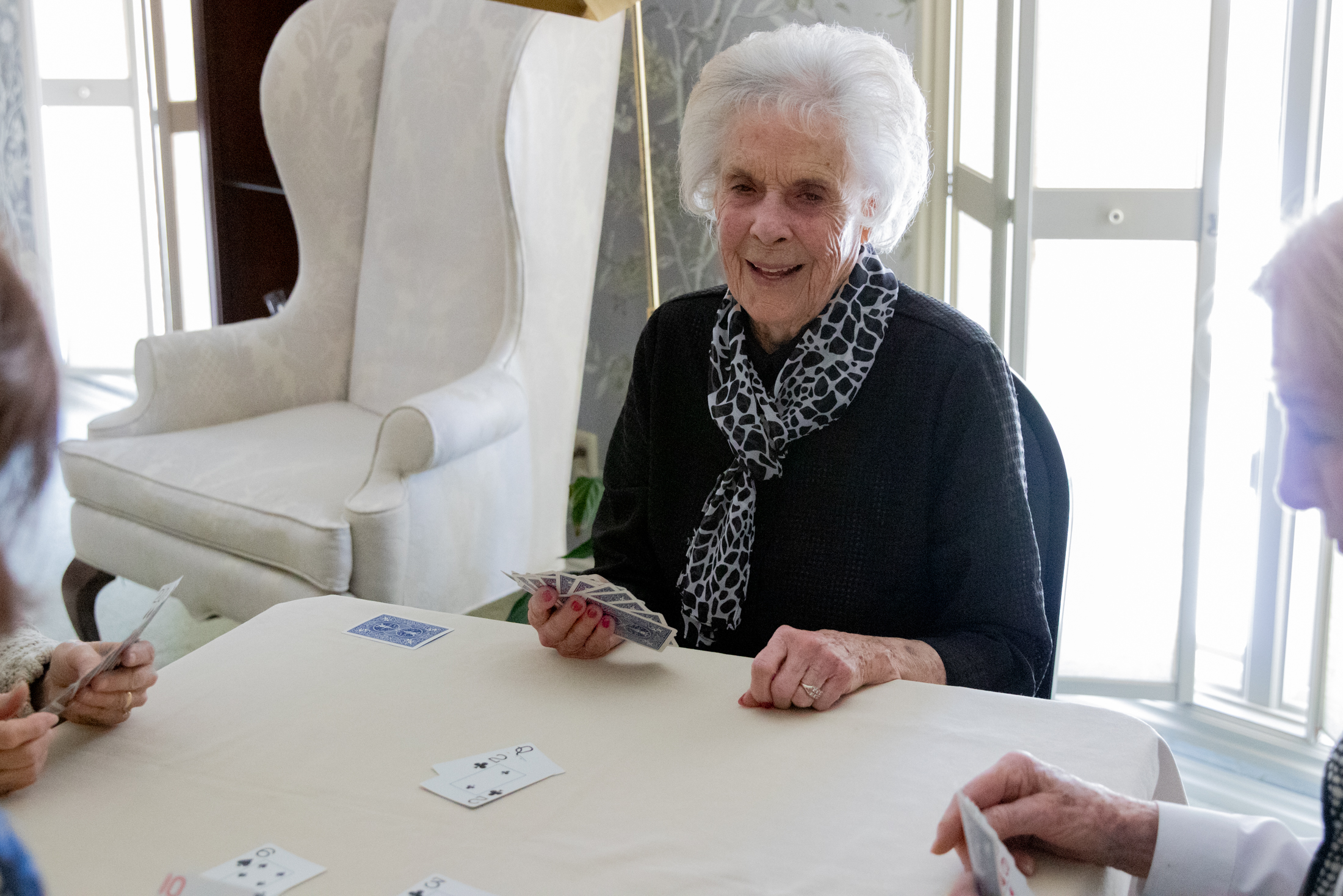 Barbara West Playing Bridge