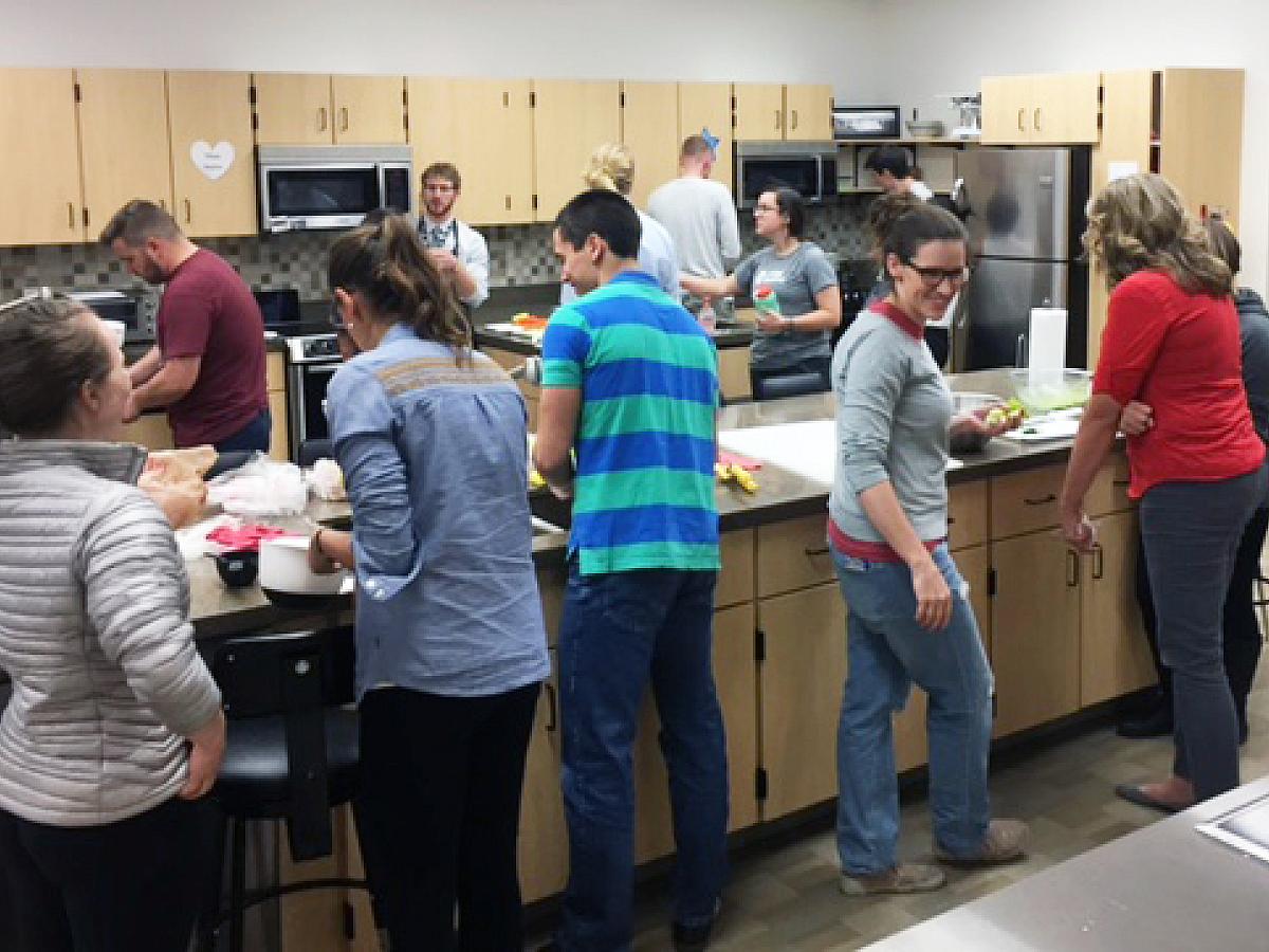 NUIP Culinary Medicine Class Preparing Food