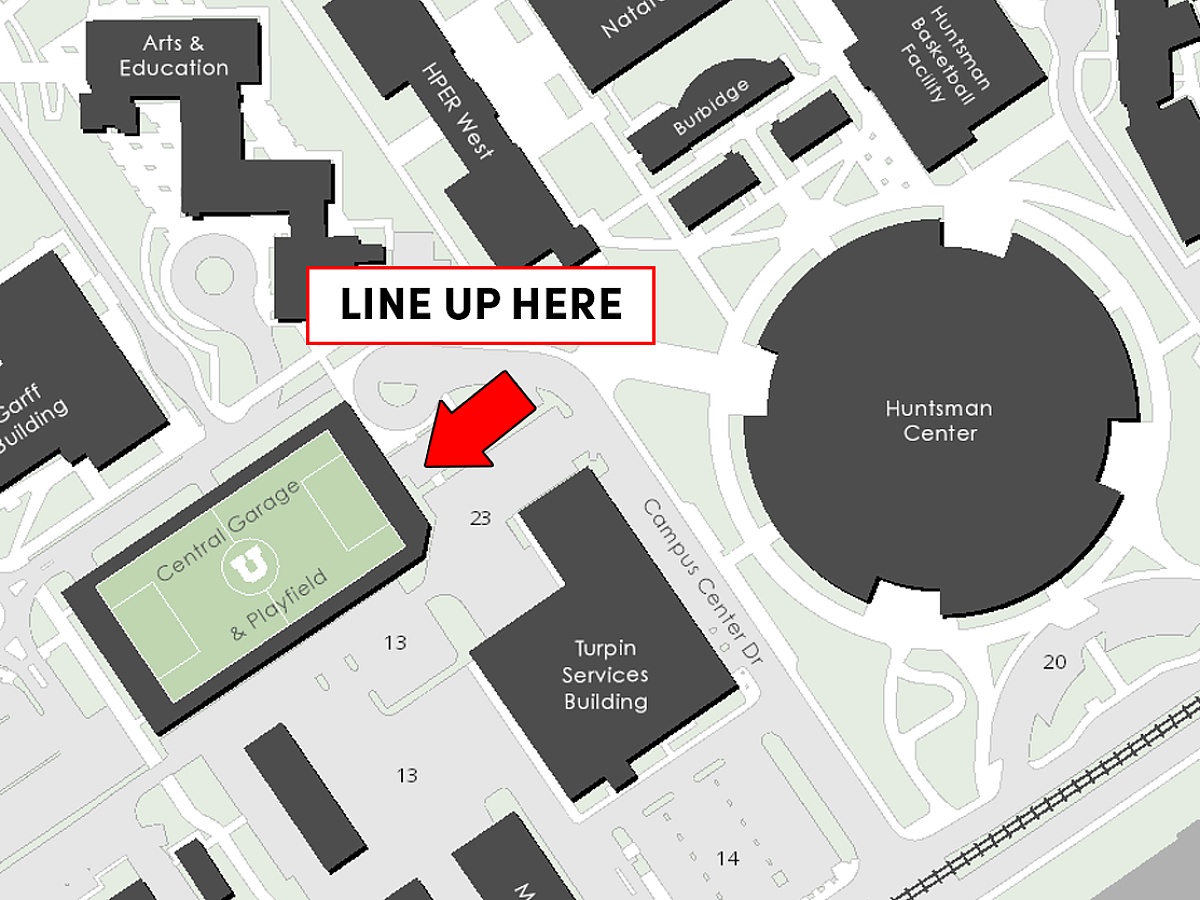 Location where students must line up