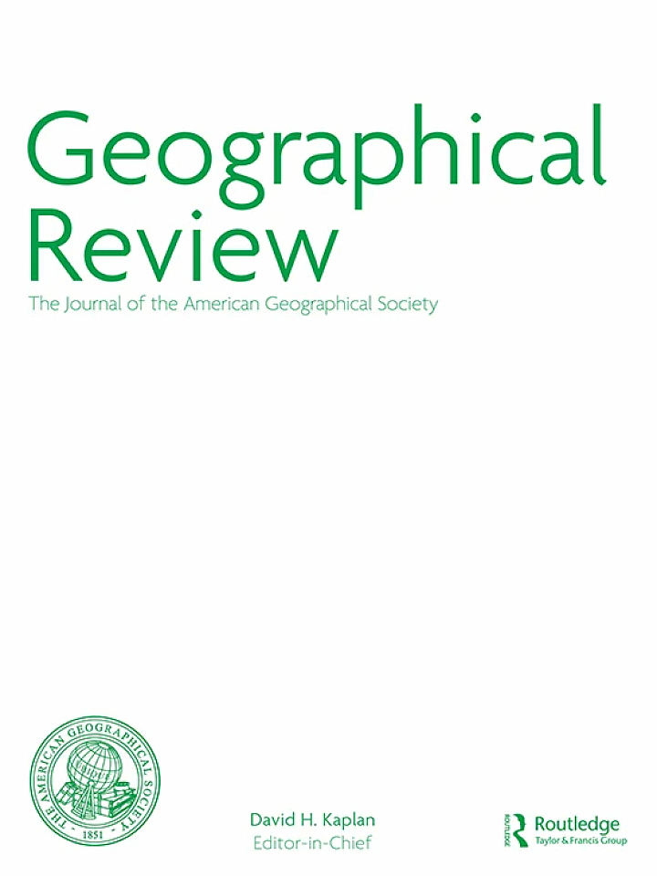 Geographical Review Journal Cover