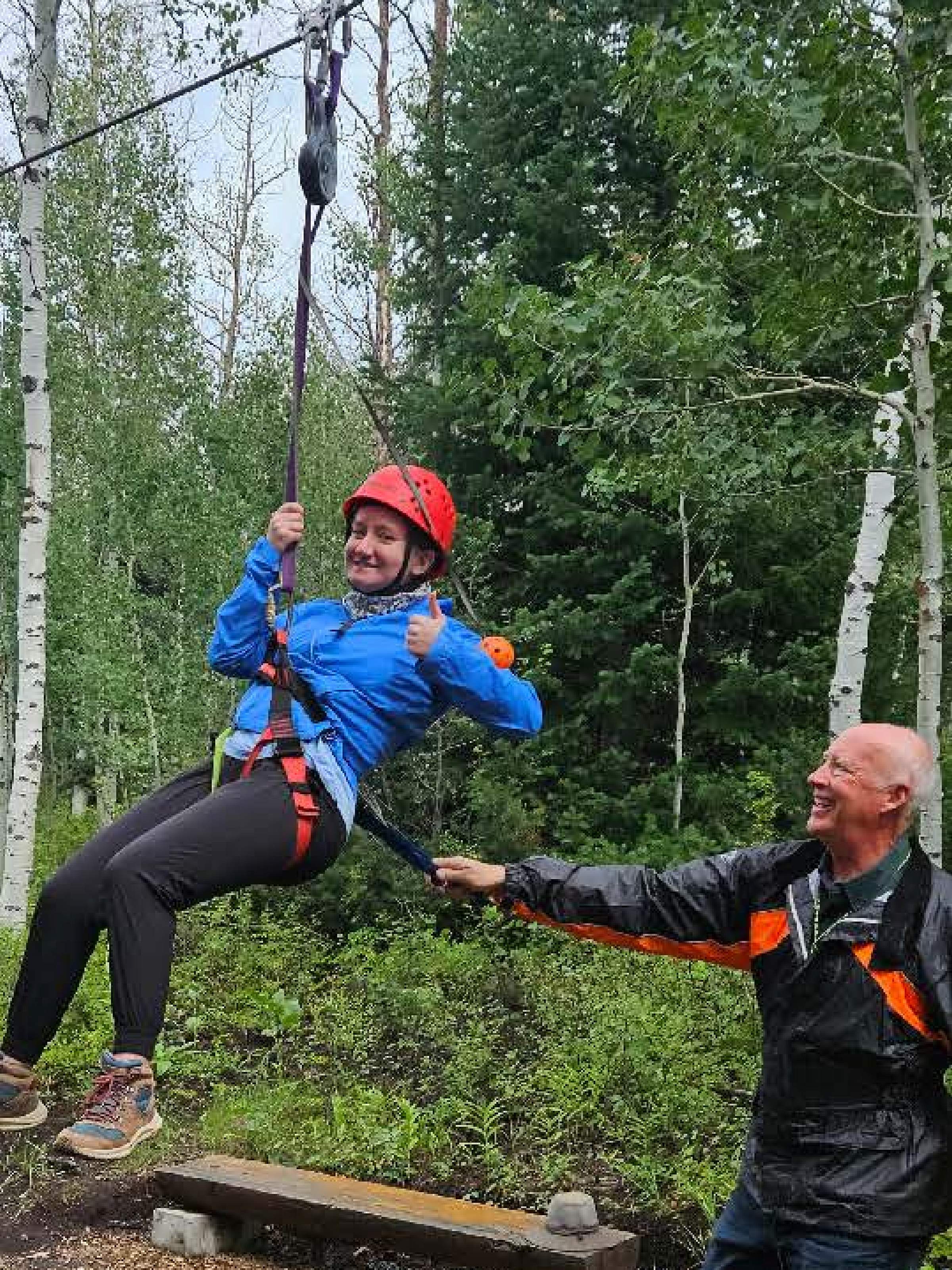 Kyra Unsicker Ziplining