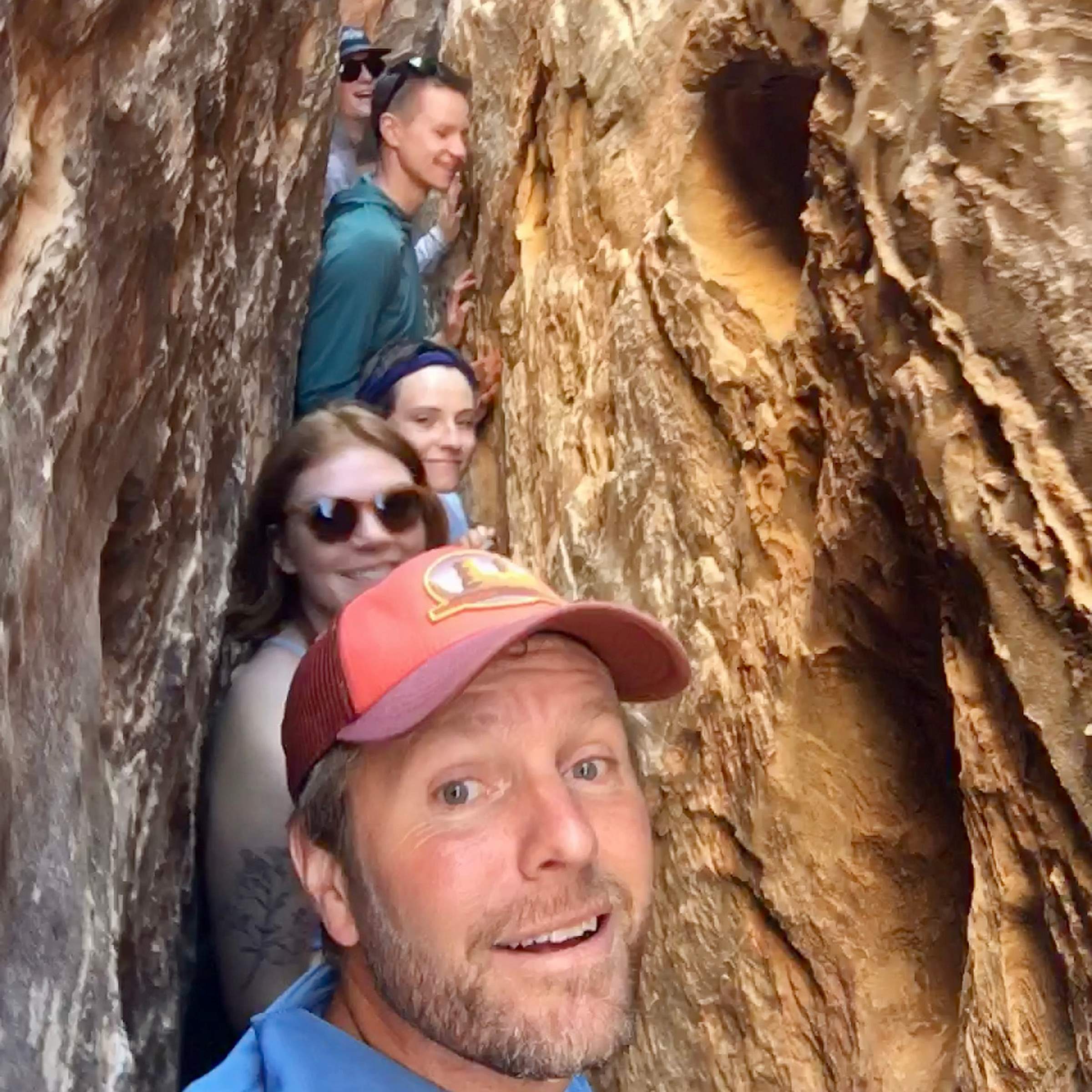 Jeff Rose and students hiking