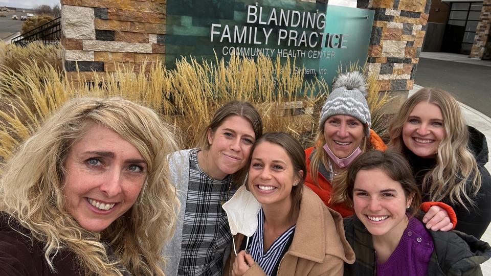 Kim Hales at Blanding Clinic with Students