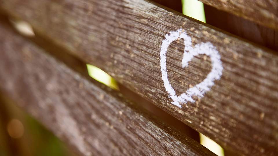 Heart on fence 
