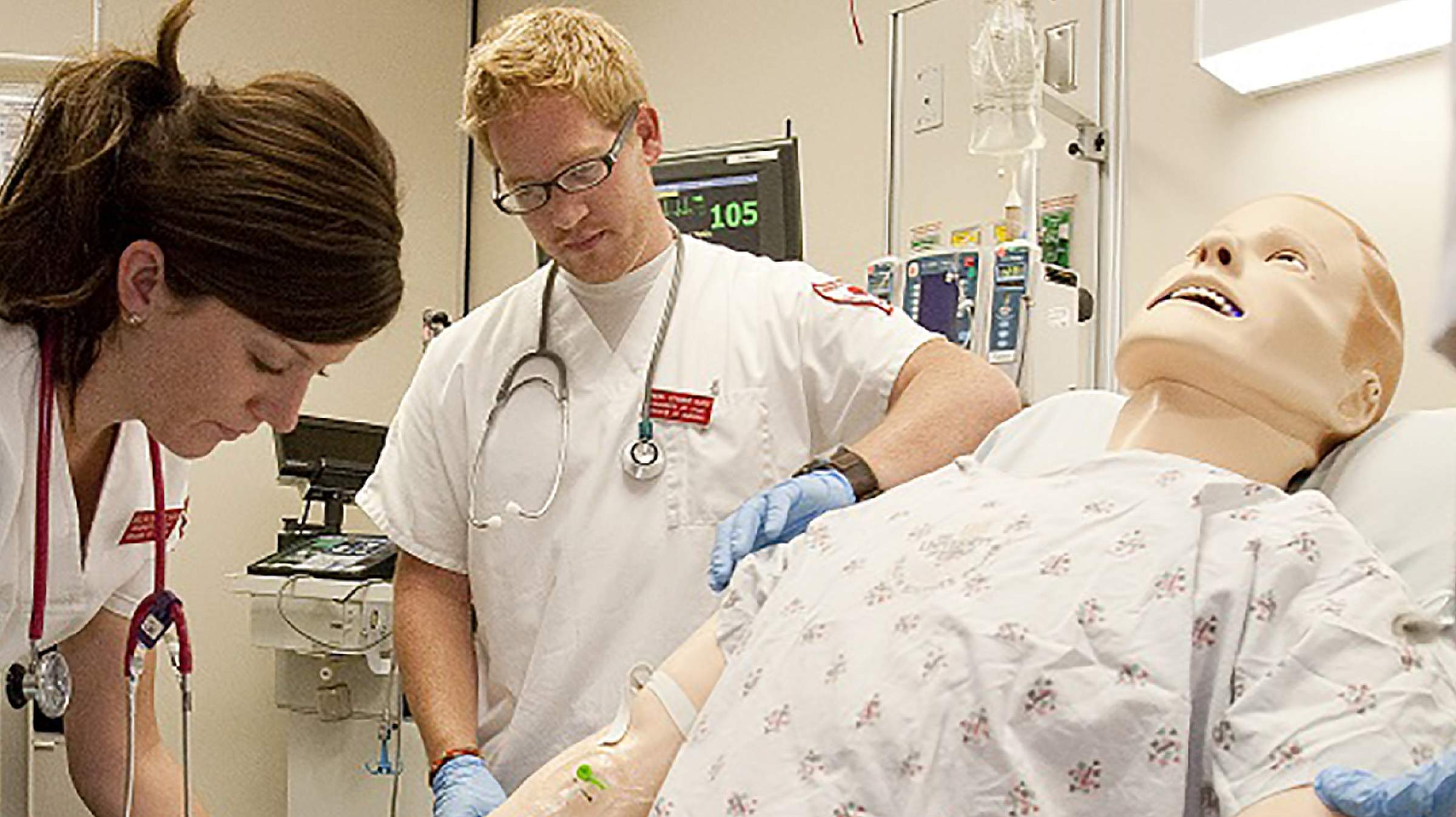 Students CPR doll training